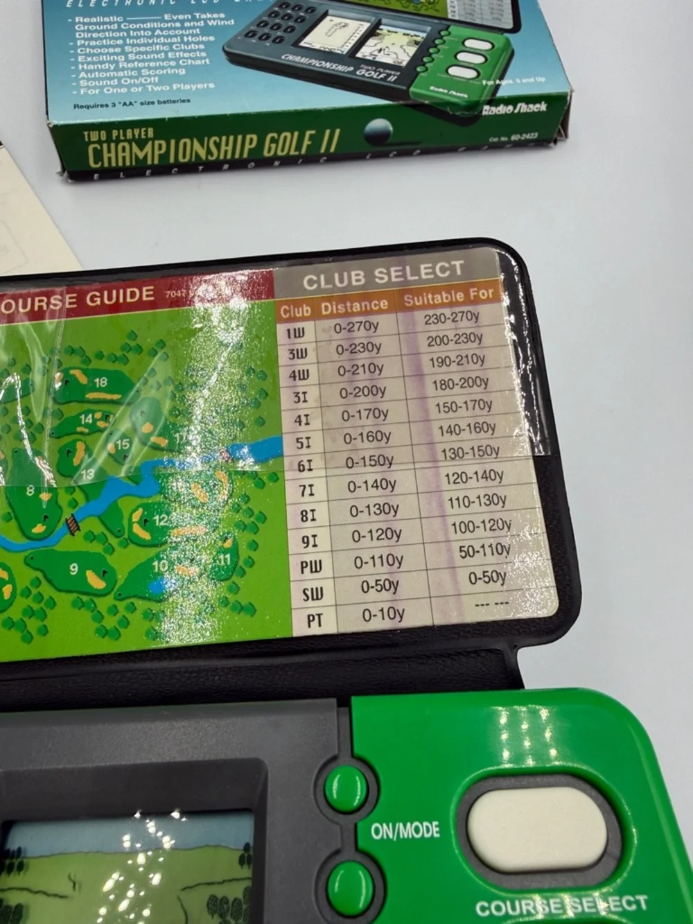 Championship Golf II Electronic Handheld Game - Radio Shack Green/Black
